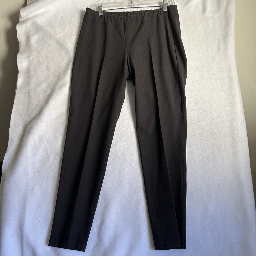 Eileen Fisher Medium Womens Pants Brown Pull On Tencel Stretch Lagenlook EUC